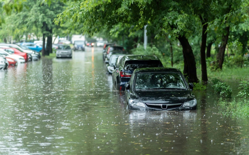 Cars In Flood Waters